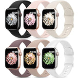 6 Pack Sport Bands Compatible With Apple Watch Band 38Mm 40Mm 41Mm 42Mm 44Mm 45Mm 49Mm 46Mm,Silicone Waterproof Strap Compatible With Iwatch Apple Watch Series 10 9 Ultra 8 7 6 5 4 3 2 1 Se Women Men