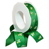Polyester Ribbon Irish Clover, Emerald, 7/8 Inch Wide By 20 Yards (932