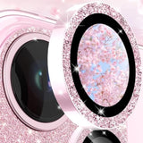 For Iphone 15/ Iphone 15 Plus Camera Lens Protector, Hd Tempered Metal Matte Glass Anti-Scratch, Case Friendly Full Screen Cover Film Accessories, Glitterpink
