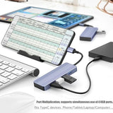 4-Port Usb 3.0 Hub For Laptop, Ultra Slim Usb Hub With 5Gbps Transfer Speed Us