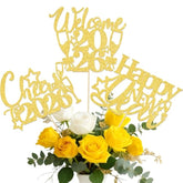 12 Pcs 2026 New Year Centerpiece Sticks Gold for Goodbye 2025 Party Decorations
