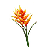 Bird Of Paradise Greenery Plants,Artificial Flowers 33.8 Inch Large Elegant Flowers Faux Flowers Bouquet Suitable For Diy Home Decor Party Theme Display,2Pcs (Orange)