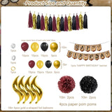Magical Wizard School Birthday Party Decoration Include Magic Wizard School Balloon Arch Kit, Tassel Flower Ball For Magical Theme Birthday Baby Shower Party Supplies
