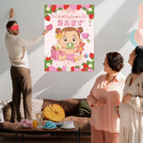 Pin The Pacifier On The Baby Game, Strawberry Baby Shower Decoration Include Sweet Poster Blindfold 36 Pacifier Stickers For Sweet Strawberry Birthday Party Decorations Baby Shower Activities Supplies
