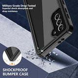For Samsung Galaxy S21 Waterproof Case With Built-In Screen Protector Dustproof Shockproof 360 Full Body Underwater Case For Samsung S21 5G 6.2Inch (2021) Black