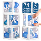 Balloon Boxes With Letters – 5 White Baby Shower Balloon Boxes, Baby Shower Boxes With Letters, Large Baby Blocks For Baby Shower, Baby Boy Boxes, Baby Box Letters, Gender Reveal & Party Decorations