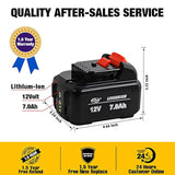 Dsanke Replacement For Dewalt 12V Lithium Ion Battery, 7000Mah Replace For Dewalt Dcb120 Dcb123 Dcb127 12-Volt Max Lithium-Ion Battery, Higher Capacity Suit All Dewalt 12V Power Tools