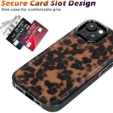 For Iphone 13/14/15 Wallet Case Card Holder Slot Slim Cute Design Soft Leather Protective Phone Case With 2 Credit Card Pockets Cover For 6.1 Inch For Women Men,Turtle Shell