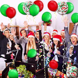 80 Piece 12 Inch Confetti Latex Balloons Event Party Supplies St Patrick'S Day 4Th July Labor Day Mardi Gras Wedding Birthday Baby Shower Balloons (Christmas Red, Christmas Green)