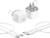 2 Pack 45W USB C Fast Charger with 3.3FT USB C Cables for iPhone Samsung iPad