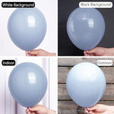 50-Pack Dusty Blue 12" Balloons – Boho Style Decor for Graduation, Wedding, Baby Shower & More