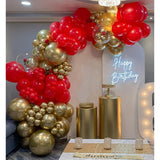 Red And Gold Balloon Garland Kit, 124Pcs Balloons Arch Kit, Bright Dur
