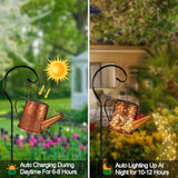 Solar Watering Can Light, Solar Powered Hanging Lantern Landscape Lights, Decorative Garden For Yard Waterproof Garden Decor, Gifts For Mom, Grandma?Hummingbird?