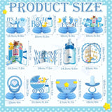 12Pcs "It's a Boy" Baby Shower Honeycomb Centerpieces – Blue Table Decorations