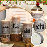3 Pcs Christmas Nativity Scene Pillar Candles Flameless Led Religious Themed Candles Battery Operated Carols Hymn Sheet Christian Candlestick Gifts For Xmas Home Church Table Decorations