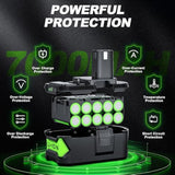 New Upgraded 7.0Ah Battery For Ryobi 18V Battery Lithium-Ion Battery For Ryobi 18V Oneplus Battery P102 P108 P189 P190 P197 P100 P107 For 18V Ryobi Battery Replacement Cordless Tool Battery 2Pack