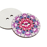 Mix Pattern 30Pcs 2"(50Mm) Large Wood Buttons Craft Sewing Button (Mix