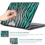 12.1 13 13.3 14 15.4 15.6 Inch Laptop Skin Decal, Laptop Skins Stickers Decals For Notebook Pc, Universal Reusable Vinyl Laptop Cover Sticker, Waterproof Art Protector I Green Zebra Pattern