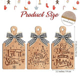 3 Pcs Merry Christmas Decorative Wood Cutting Board Let It Snow Decoration Farmhouse Table Shelf Decorations Wooden Home Decoration Christmas Kitchen Gifts