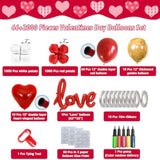 66Pcs I Love You Balloons And Heart Balloons Kit & 2000 Pcs Rose Petals 42" Love Balloon, Gold Balloons, Romantic Decoration Kit Double-Layer For Valentine Day, Wedding, Anniversary, Birthday Parties
