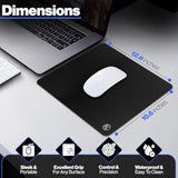 Metallic Coated Hard Surface Mouse Pad (L) - High Performance - Strong And Durable - Smooth Glide Surface Friction, Non-Slip Thin Mousepad For Office And Gaming (Metallic Black)