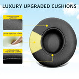 Earpads Cushions Replacement For Beats Solo 2 & Solo 3 Wireless On-Ear Headphones, With Soft Protein Leatherette Ear Cushions And Acoustic Foam Earcups (Black)