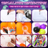 2 Set Halloween Balloon Column Stand Kit with Eyeball Foil Balloons Garland Decor