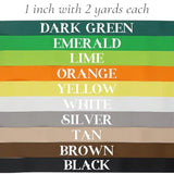 Grosgrain Ribbon 1 Inch Ribbon 20 Solid Color Ribbon Assortment, 1" X