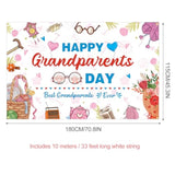 Happy Grandparents Day Backdrop Best Grandparents Ever Party & Photo Props