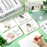 24 Pack Baby Shower Thank You Cards Vintage Green Clothes Note Cards With Envelopes Stickers Sage Green Greeting Blank Card Woodland Personalized Thank You Card For Birthday Baby Shower Party Favors