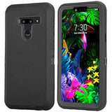 Case For Lg G8/G8 Thinq, With Built-In Screen Protector Full Body Heavy Duty Shockproof Hybrid Impact Resistant Rugged Bumper 3 In 1 Protective Cover Phone Case For Lg G8 / G8 Thinq (Black)