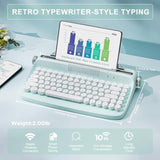 Actto B305 Wireless Typewriter Keyboard, Retro Bluetooth Aesthetic Keyboard Wi