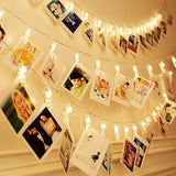 20 Photo Clip String Lights Led Fairy Twinkle Lights For Hanging Pictures,Home Wall Halloween Thanksgiving Christmas Par