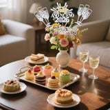12pcs Feliz Año Nuevo 2026 Party Centerpiece Sticks Decorations
