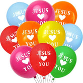 36 Pcs Jesus Loves You Balloons Christian Religious Jesus Balloons For Sunday School Supplies He Is Risen Easter Party Favors