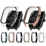 Compatible With Amazfit Gts 4 Case Cover, Scratch-Resistant Pc Protective Case With Hd Tempered Glass Screen Protector For Amazfit Gts 4 Smartwatch (Not For Gts4 Mini) (6-Pack)