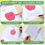 Baby'S First Abc Book With 24 Colored Pencil, Baby Shower Keepsake Game Activity, Alphabet Coloring Guest Book, Alphabet A To Z Coloring Cards Interactive Keepsake For Guests(Mixed)