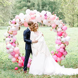 White Balloon Garland Kit: 129-Piece Latex Arch for Party Decor