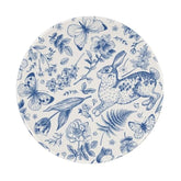 Blue Floral Round Mouse Pad Small Gaming Mousepad Desk Mat Stitched Edges 8 X 8 Inch For Home Office