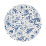 Blue Floral Round Mouse Pad Small Gaming Mousepad Desk Mat Stitched Edges 8 X 8 Inch For Home Office