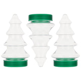 3Pcs Christmas Tree Shaped Candy Bottles Festival Storage Container For Cookies Chocolates For Holiday Decorations And Party Favors