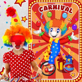 Circus Party Games, Pin The Noses On The Clown With 32 Pcs Nose Stickers, Large Carnival Clown Games Poster For Kids Birthday Party School Classroom Carnival Party Supplies
