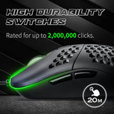Gram Diy Honeycomb Shell Wired Rgb Gaming Mouse, Pc Gaming Mouse With 9 Buttons And Up To 10,000 Dpi, Computer Mice For Pc Gaming, Black Color