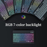 Backlit Keyboard For Ipad Pro 13 Inch (M4) 2024 Case With Mouse And Detachable Rgb Colorful Backlight Color Keyboard Case,Dark Green+Black