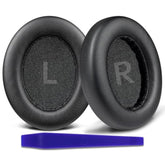 Professional Replacement Ear Pads For Earfun Wave Pro Anc Headphones, Earpads Cushions With Soft Protein Leather, High-Density Noise Isolation Foam - Black