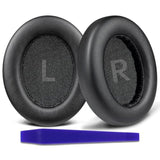 Professional Replacement Ear Pads For Earfun Wave Pro Anc Headphones, Earpads Cushions With Soft Protein Leather, High-Density Noise Isolation Foam - Black