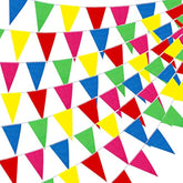 300Pcs Colorful Pennant Banner Flags, 375Ft Multicolor Banners Carnival Decorations Supplies For Party Birthday And Shops Decorations