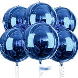 Navy Blue Large Round Giant 4D Jumbo Foil Balloons 6pcs 22 Inch