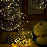 Party Led Balloons, 18 Packs Light Up Balloon Battery Included 3 Meters String Lights Inflated Size 22 Inches Clear Balloon, For Birthday Party Wedding Decorations (Warm White)