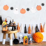 Halloween Pumpkin Ghost Banner Cute Garland Wood Bead Fireplace Party Decor